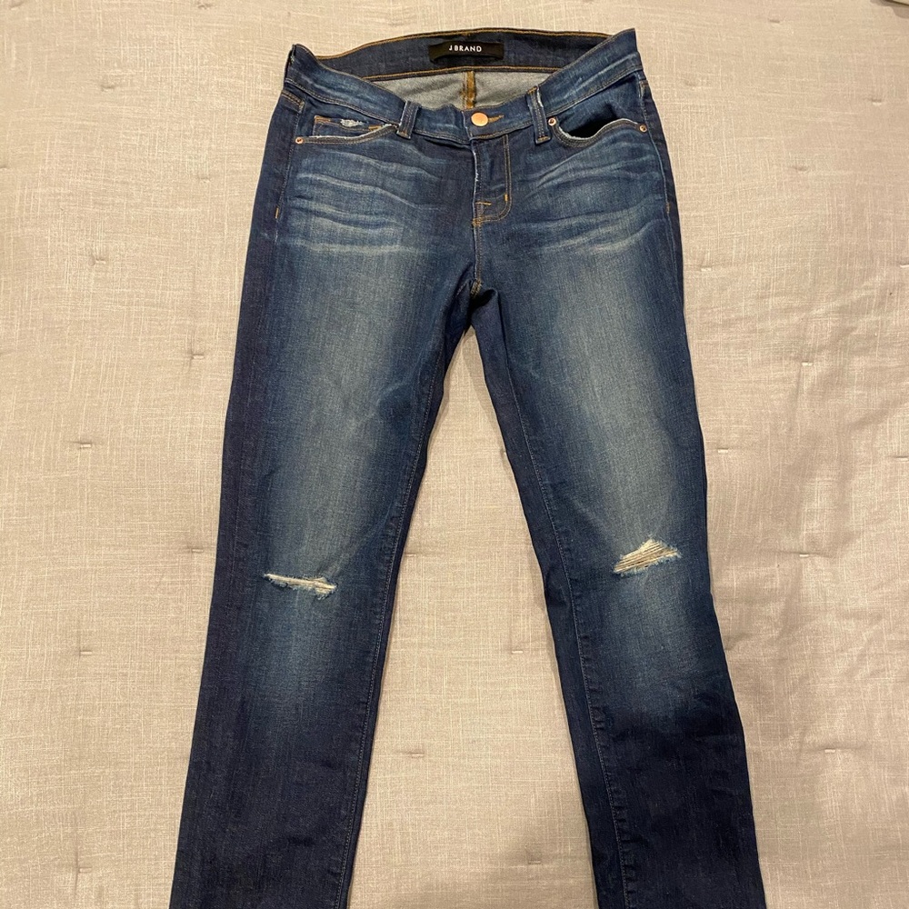 J Brand distressed straight leg jeans- size 26